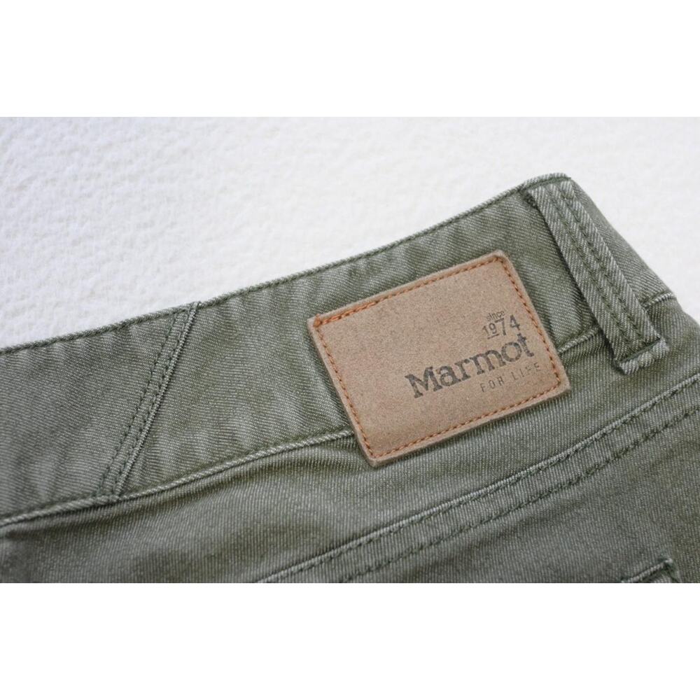 Marmot Rugged Khaki Stretch Pants Slim Fit Green Hiking Womens Size 8